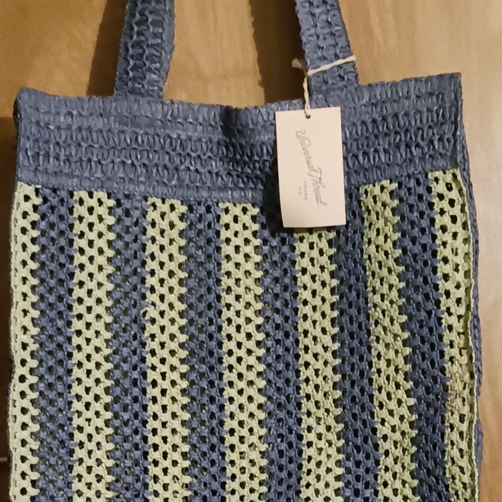 💙💚NWT STRAW CROCHET TOTE💚💙 - Picture 2 of 4